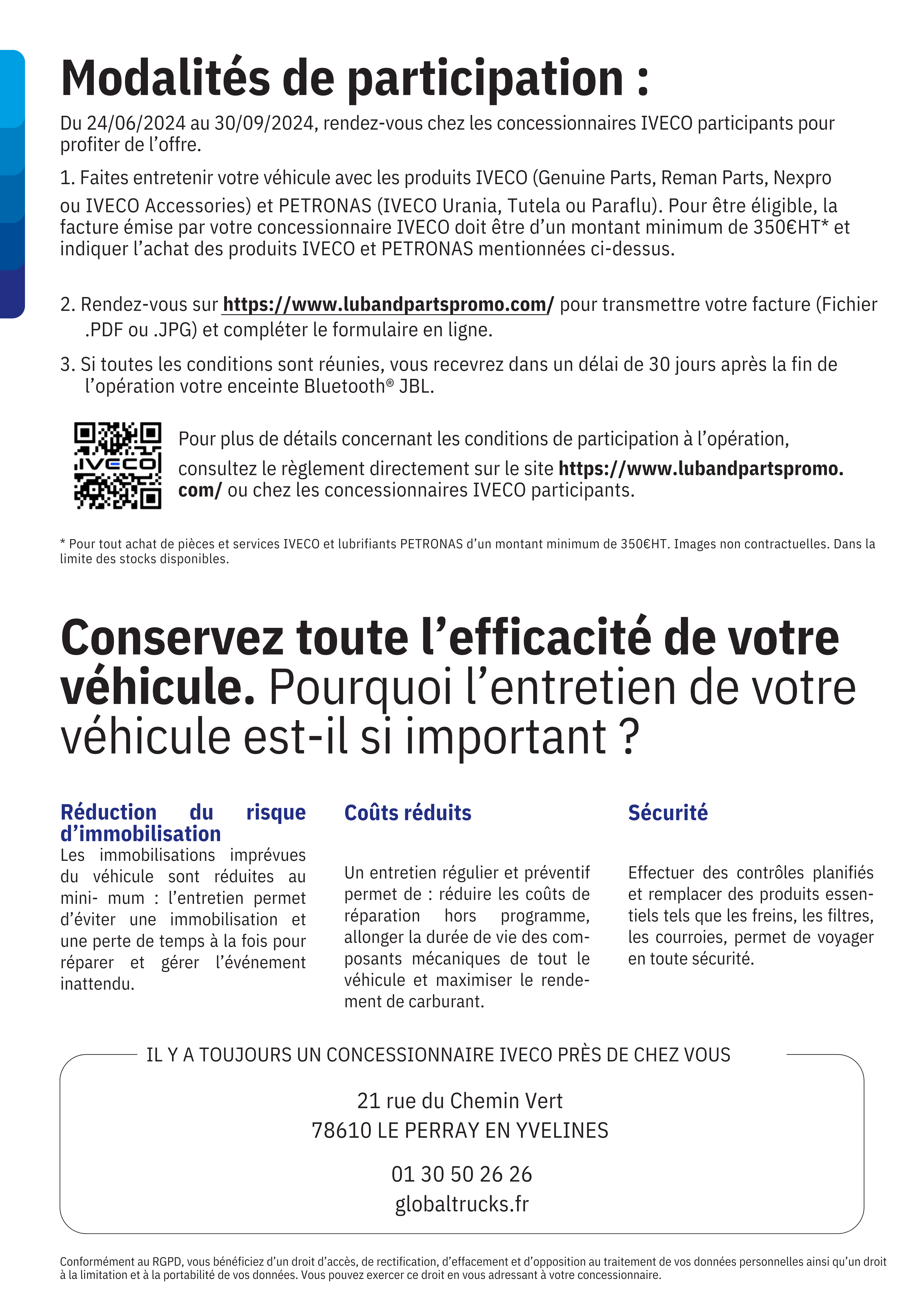 Faites confiance au réseau IVECO et recevez une enceinte Bluetooth