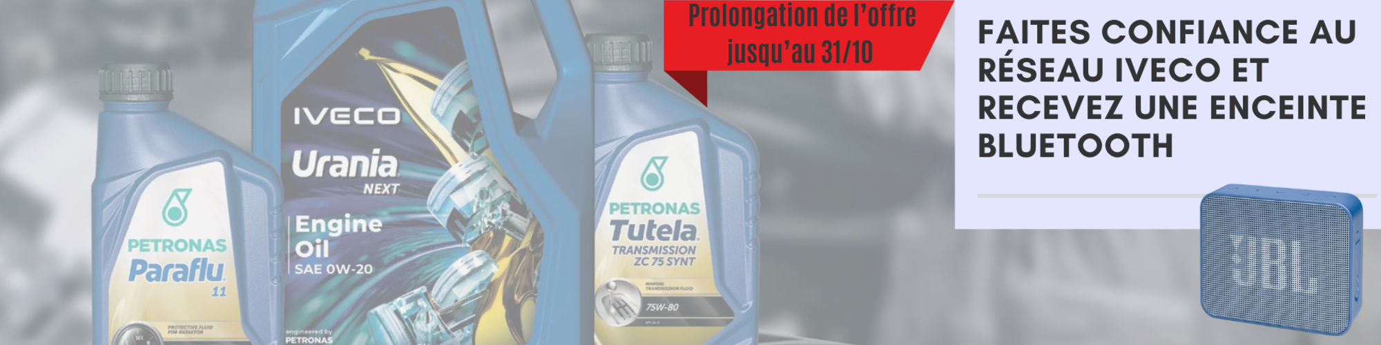 Faites confiance au réseau IVECO et recevez une enceinte Bluetooth